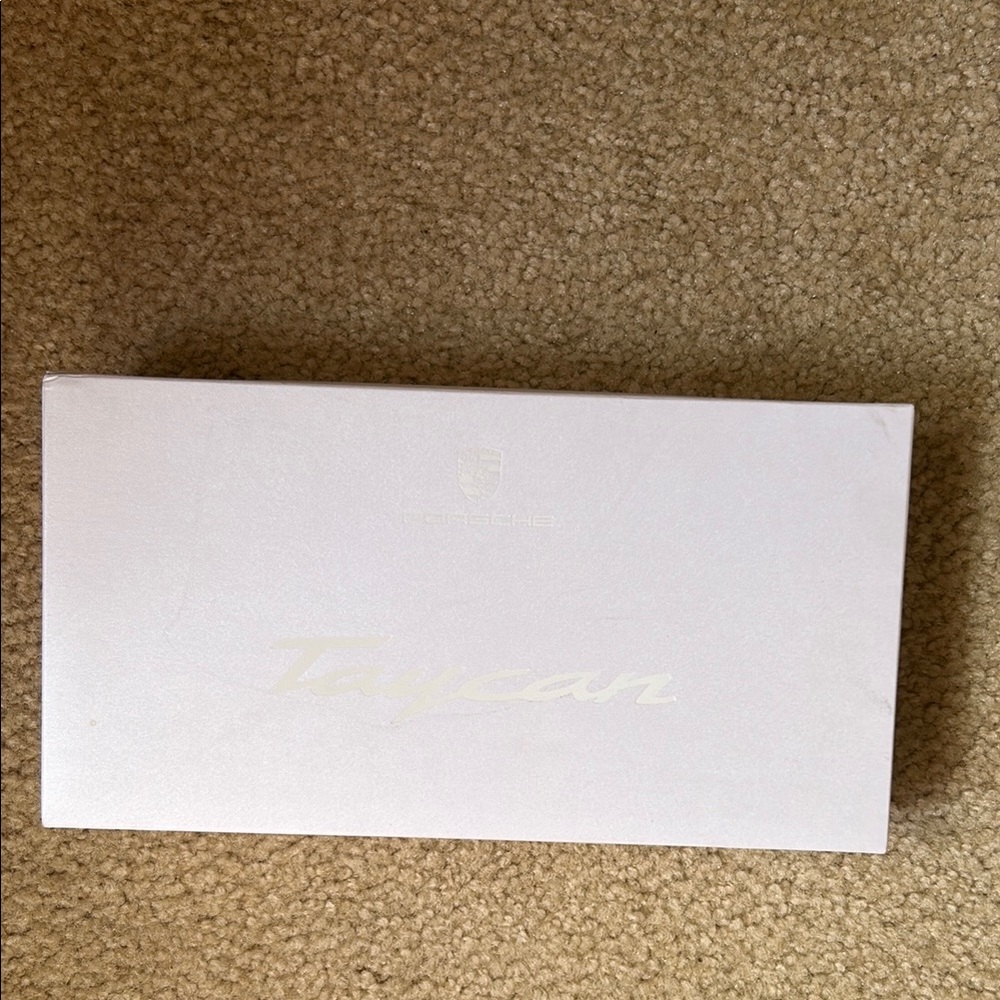Porsche Taycan White Paperweight
